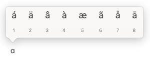 Accenten typen op de Mac